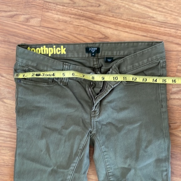 J. Crew Stretch olive green jeans size 25 - Picture 3 of 4